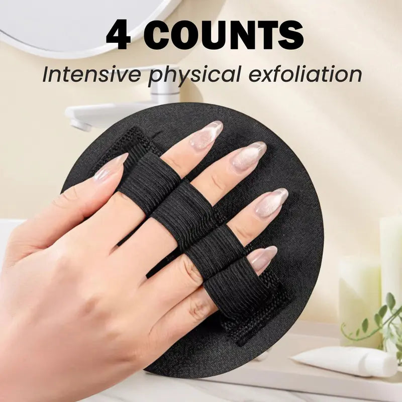 Soft Rubber Shower Scrubber (4 Pack) — Gentle Exfoliating Bath Brush