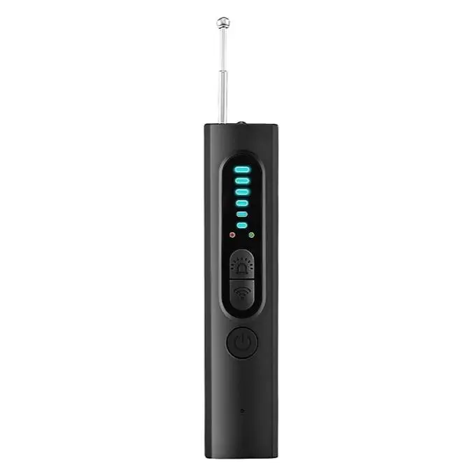 Hidden Camera and Bug Detector β Combines RF signal, GPS tracker, and spy camera detection capabilities with adjustable sensitivity.