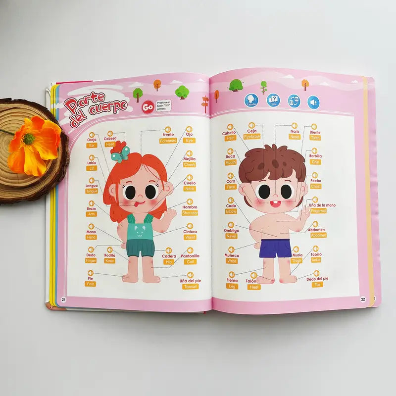 Spanish & English Bilingual Sound Book for Kids Ages 1–6