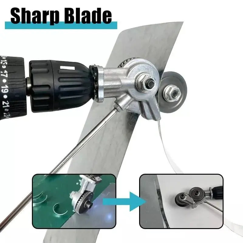 Electric Drill Metal Cutter Attachment — Nibbler Shears for Sheet Metal, Steel & Aluminum
