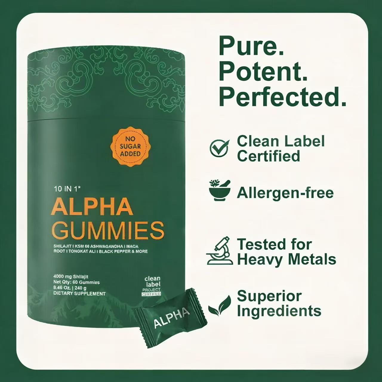 10-in-1 Shilajit Gummies (4000mg)|Tongkat Ali, Maca, 75% Fulvic Acid | Sugar-Free & Vegetarian.3