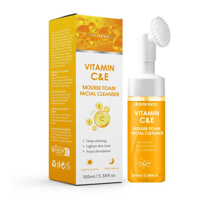 Turmeric Brightening Facial Wash Deep Cleansing Facial Cleanser Suitable for Oily Skin
