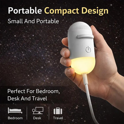 Galaxy Projector 2-in-1 — Starry Sky Night Light with , USB Powered, 360° Adjustable