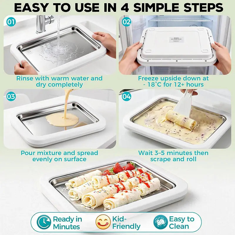 Ice Cream Roll Maker for Kids, 2026 New Upgrade