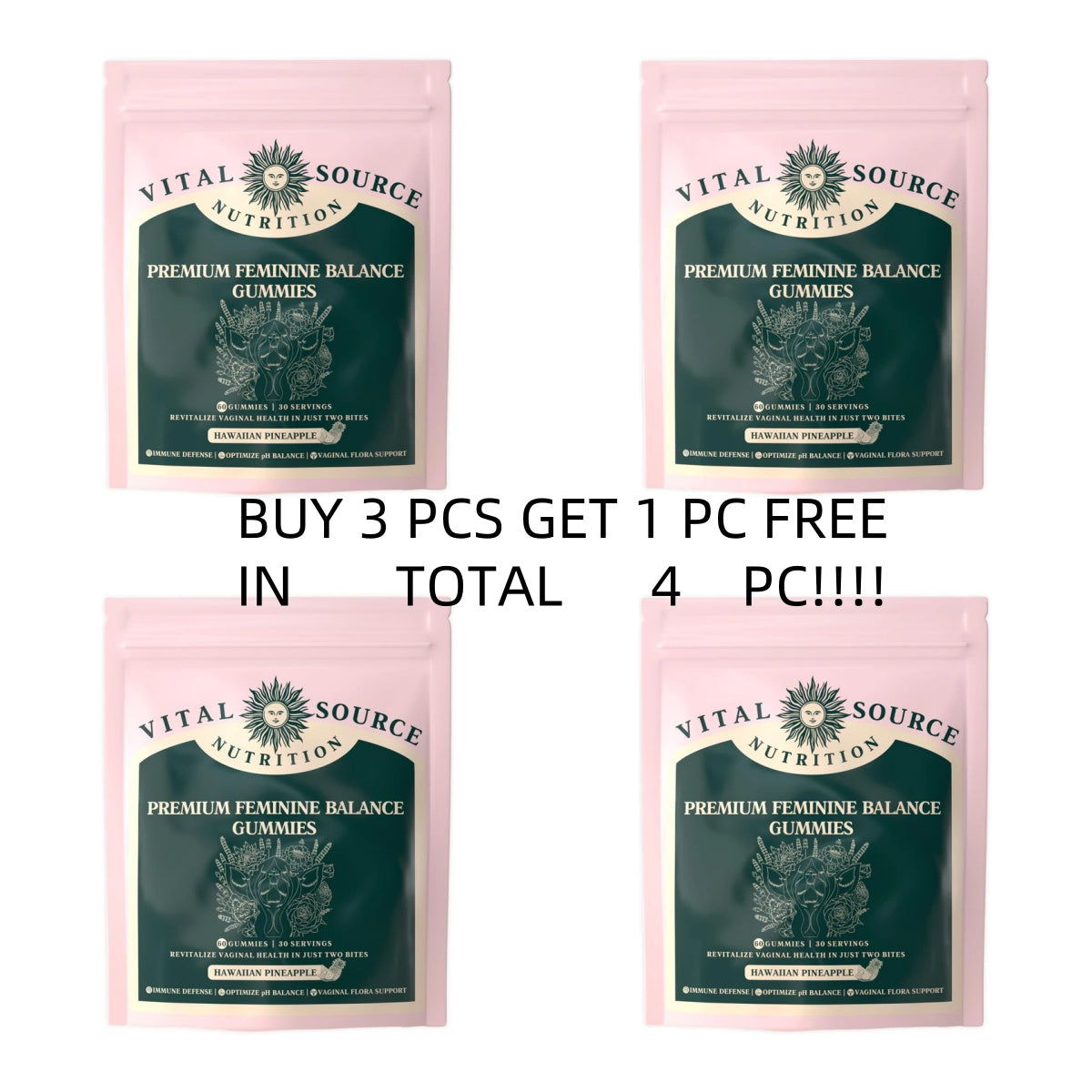 Feminine Balance Gummies for Women - Probiotic & Vitamin C Support for Intimate Health & Immunity