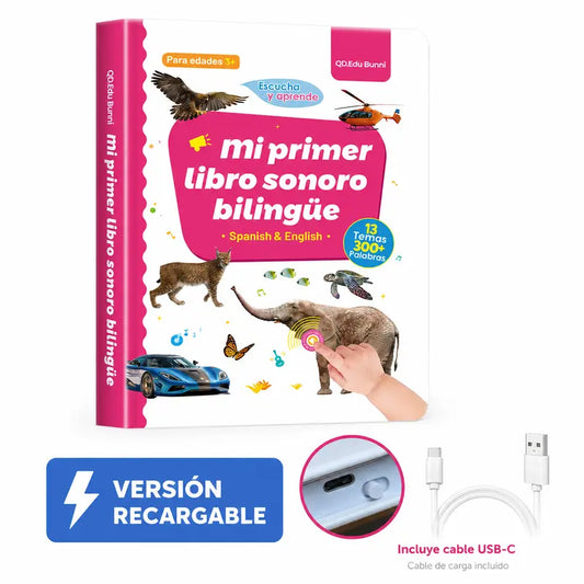 Spanish & English Bilingual Sound Book for Kids Ages 1–6
