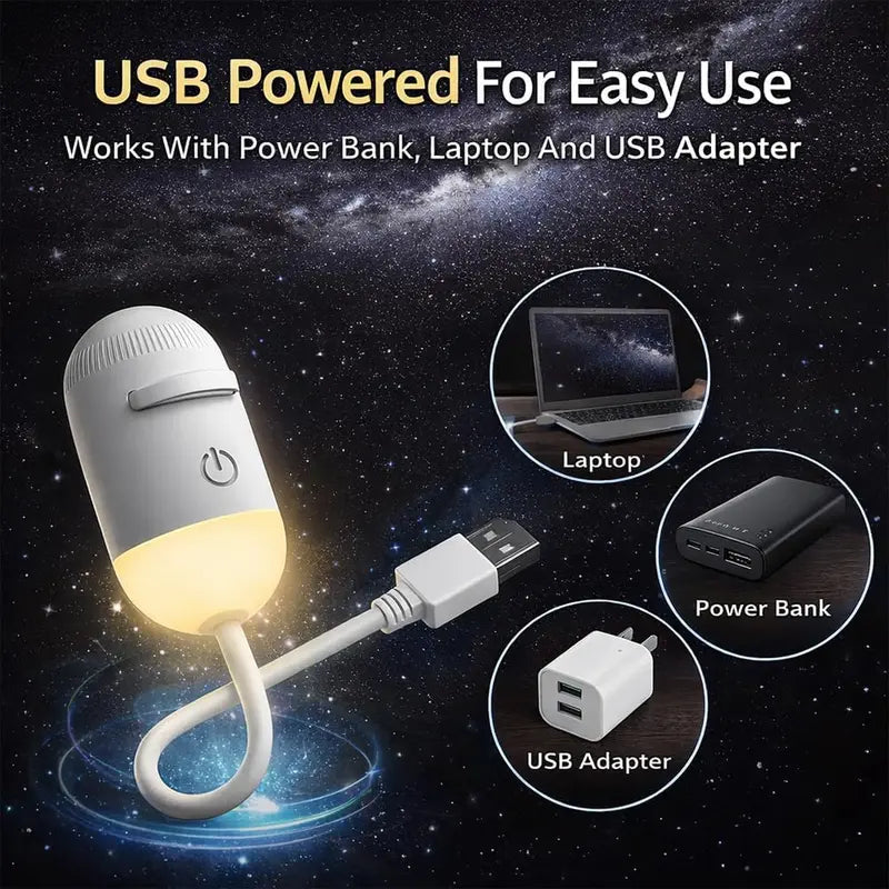 Galaxy Projector 2-in-1 — Starry Sky Night Light with , USB Powered, 360° Adjustable