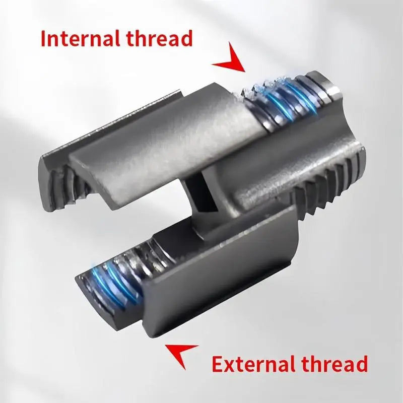 2-in-1 PVC Pipe Thread Cutting Tool — Internal & External Threading, 1/2" & 3/4", Drill-Powered