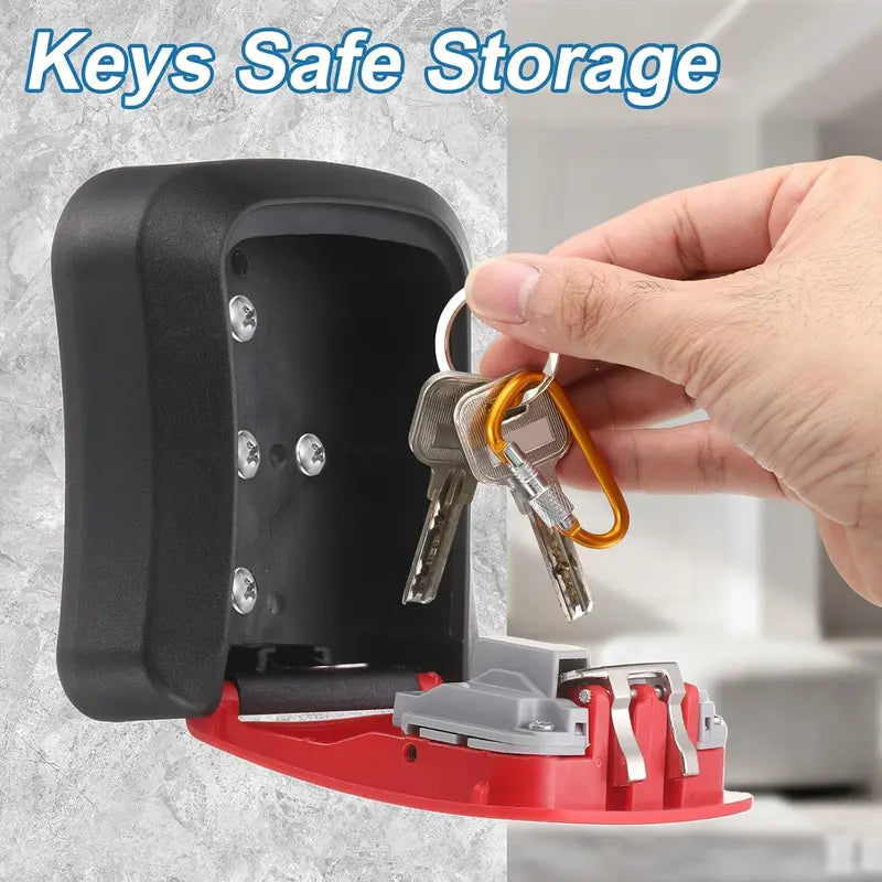 Wall Mount 4-Digit Combination Key Lock Box