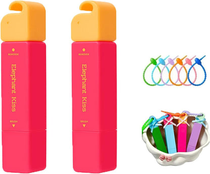 Elephant Kiss Stain Remover, 3-Second Stain Remover Pen for Clothes, 12ml On-the-Go Spot Cleaner, Double Head Instant Treater Sticks With Lanyard, Travel & Pocket-Sized (Red)