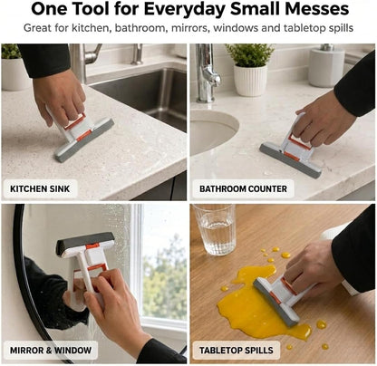 Self-Squeezing Mini Mop, Portable Foldable Handheld Mop for Counter
