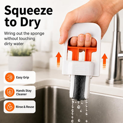 Self-Squeezing Mini Mop, Portable Foldable Handheld Mop for Counter