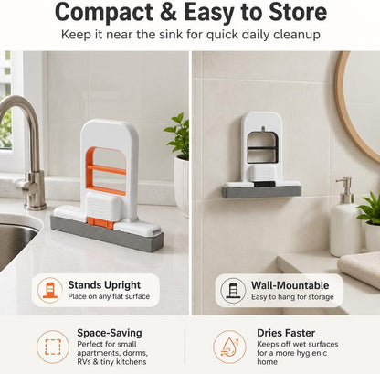 Self-Squeezing Mini Mop, Portable Foldable Handheld Mop for Counter
