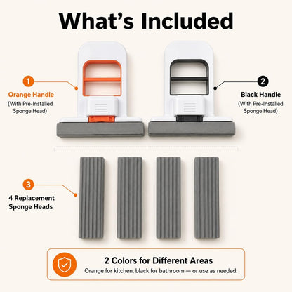 Self-Squeezing Mini Mop, Portable Foldable Handheld Mop for Counter