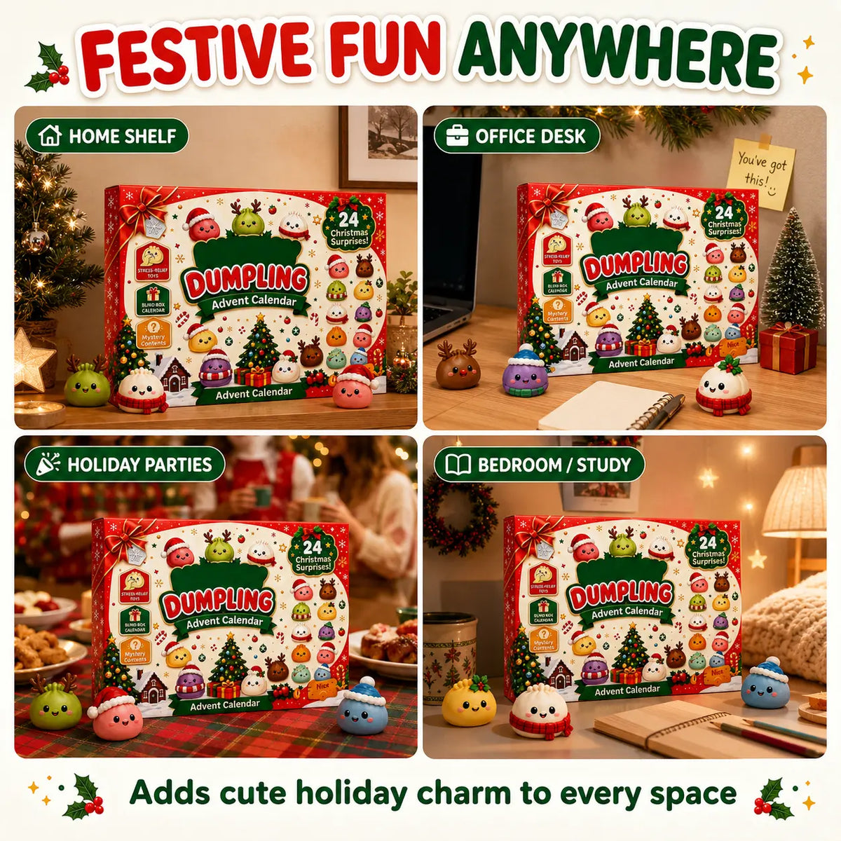 Sports & Outdoor Dumpling Squishy Advent Calendar 24