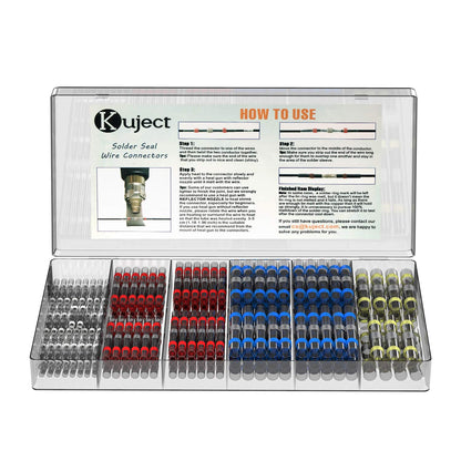 Kuject Heat Shrink Solder Seal Wire Connectors Kit 120PCS