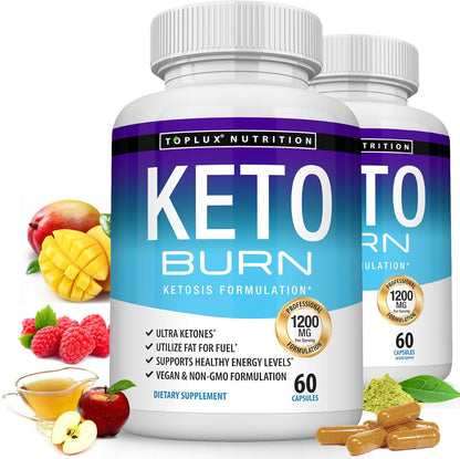 Keto Burn Pills Ketosis - 1200 Mg Ultra Advanced Natural Ketogenic Using Ketone Diet Support Energy Focus Men Women 60 Capsules