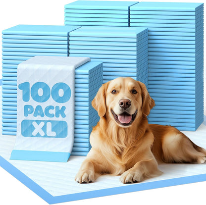 Powools Charcoal Puppy Pads for Dogs, 34 x 28 in, 6-Layer, 100-Pack
