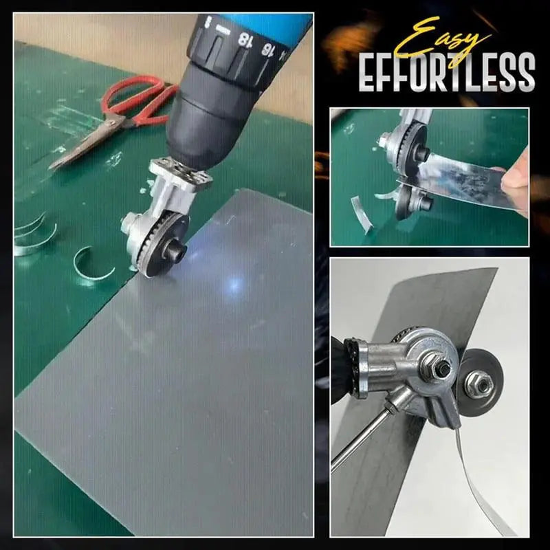Electric Drill Metal Cutter Attachment — Nibbler Shears for Sheet Metal, Steel & Aluminum
