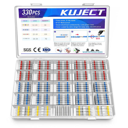 Kuject Heat Shrink Solder Seal Wire Connectors Kit 120PCS