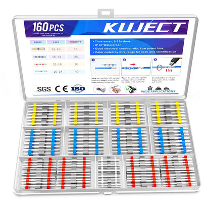 Kuject Heat Shrink Solder Seal Wire Connectors Kit 120PCS