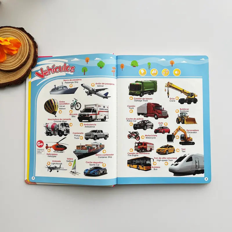 Spanish & English Bilingual Sound Book for Kids Ages 1–6