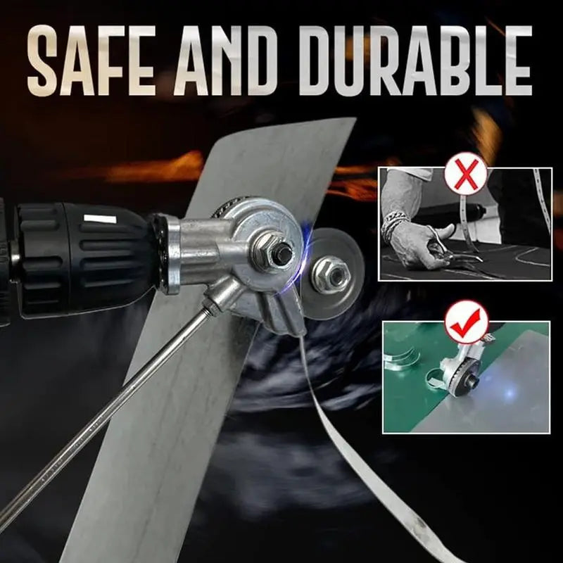 Electric Drill Metal Cutter Attachment — Nibbler Shears for Sheet Metal, Steel & Aluminum