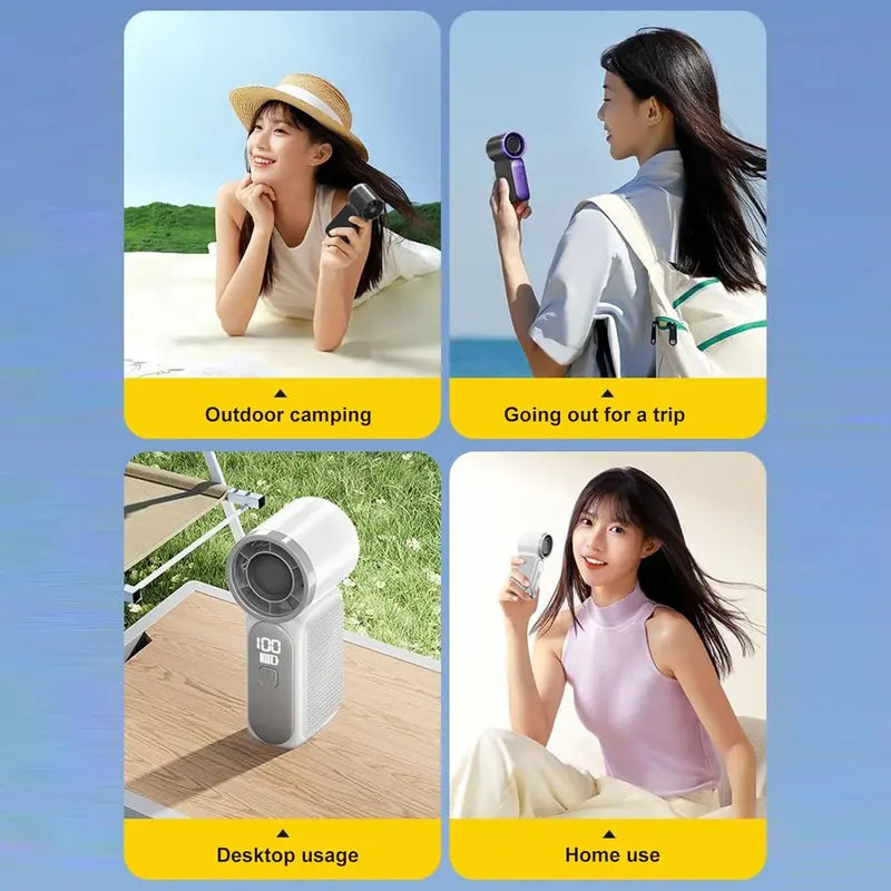 Portable Handheld Fan, USB Rechargeable Mini Fan for Women, Travel, Outdoor & Office