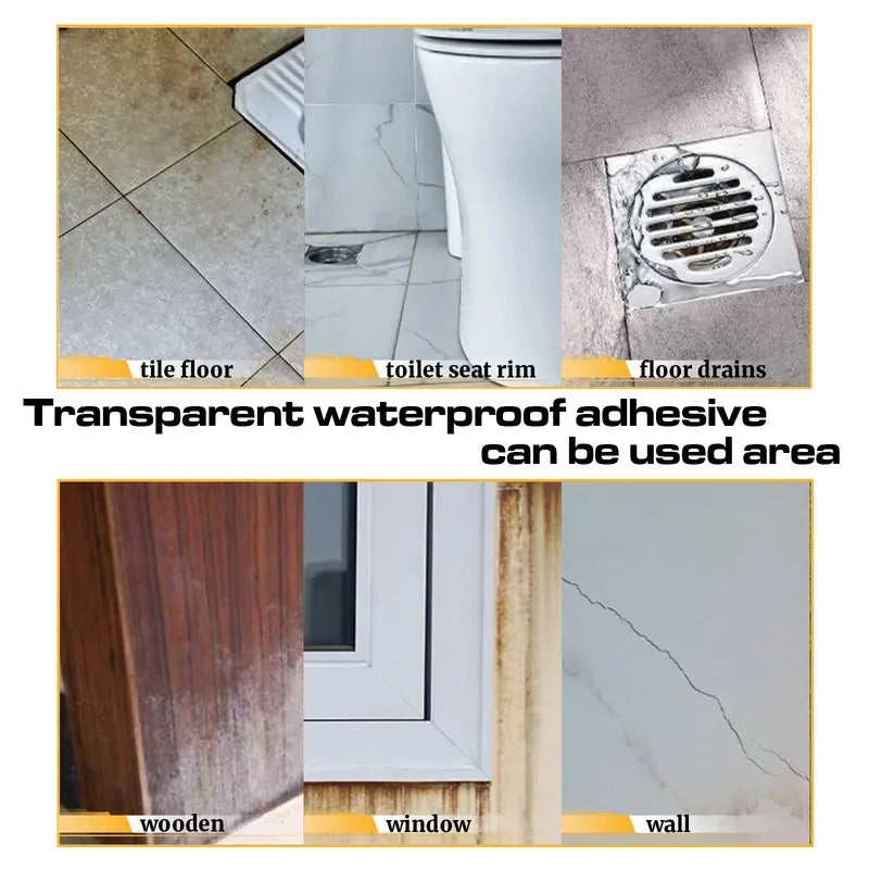 35oz Transparent Waterproof Adhesive Coating - Invisible Sealant, Super Strong Adhesion for Indoor & Outdoor Use