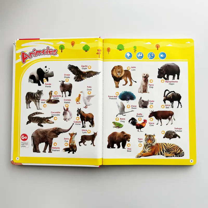 Spanish & English Bilingual Sound Book for Kids Ages 1–6