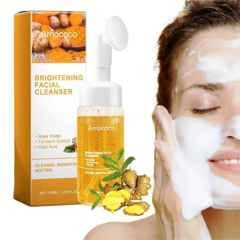 Turmeric Brightening Facial Wash Deep Cleansing Facial Cleanser Suitable for Oily Skin