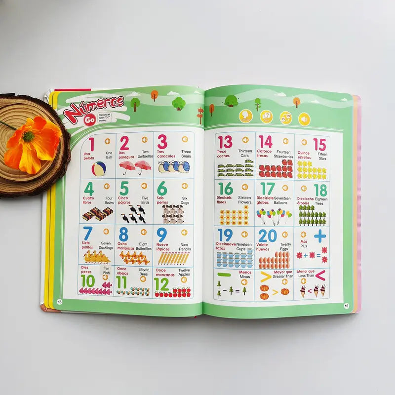 Spanish & English Bilingual Sound Book for Kids Ages 1–6