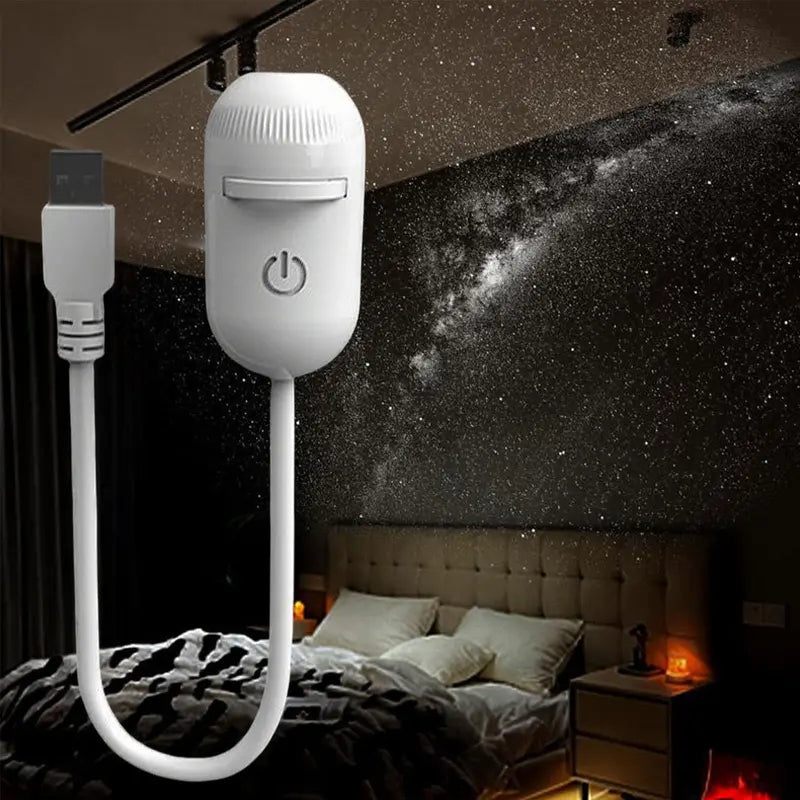 Galaxy Projector 2-in-1 — Starry Sky Night Light with , USB Powered, 360° Adjustable