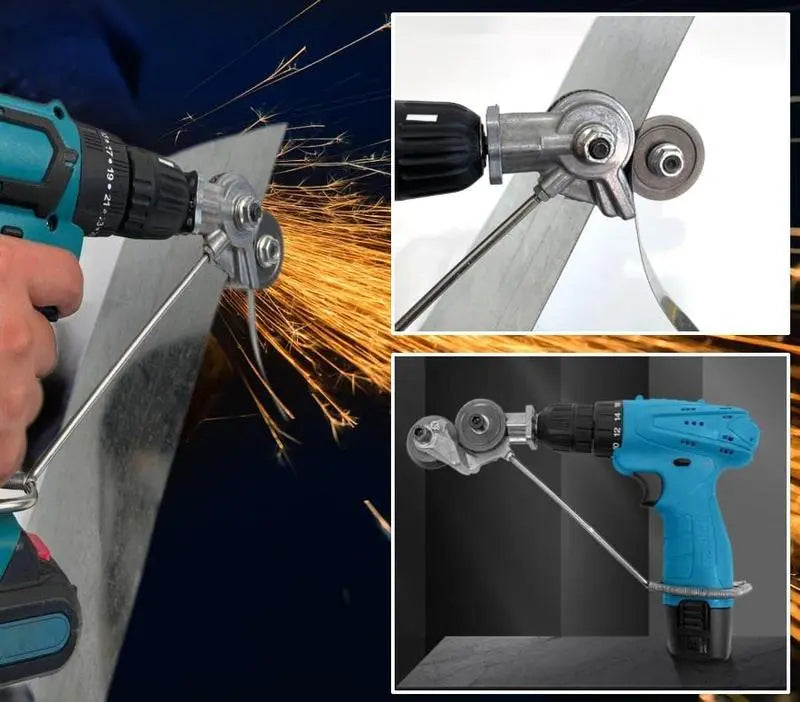 Electric Drill Metal Cutter Attachment — Nibbler Shears for Sheet Metal, Steel & Aluminum
