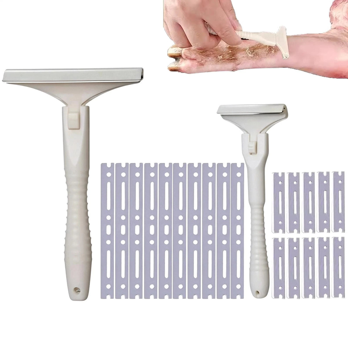 Stainless Steel Meat Scraper,Handheld Fat Trimmer For Beef & Pork, Meat Slicer